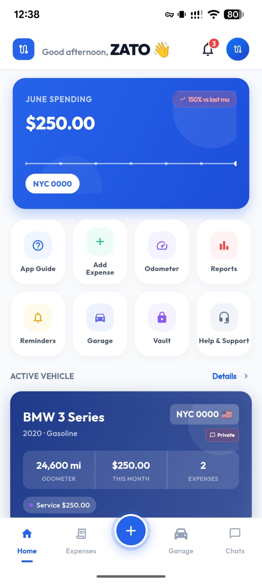 ZATO – Car & Expense Tracker app screenshot
